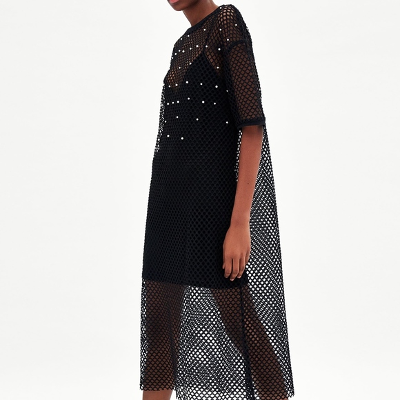 zara fishnet dress
